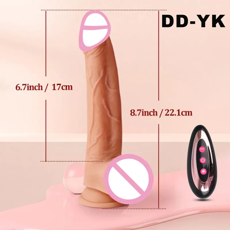 Huge Realistic Silicone Remote Control Dildo Thrusting Vibrating Female Sex Toys Penetration G Spot Clit Vagina Orgasm Massager