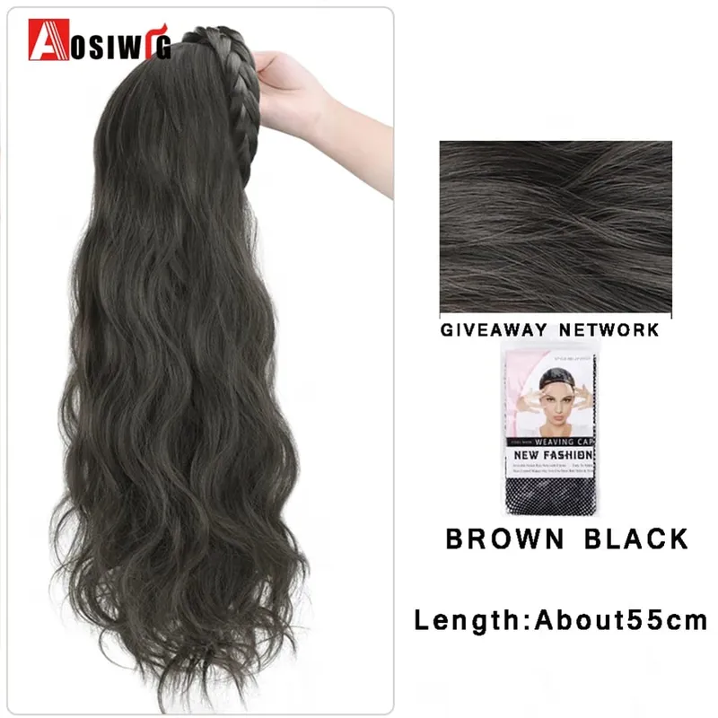 Synthetic Long Curly Half Head Style Wig Heat Resistant Hair Costume Christmas Party Cosplay Natural False Hairpieces — image 31