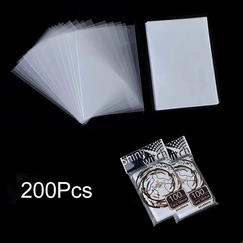 100-500Pcs Card Sleeves Transparent Cover Clear Protector Cards Holder For Board Playing Game ID Trading Folder Photo Pouch