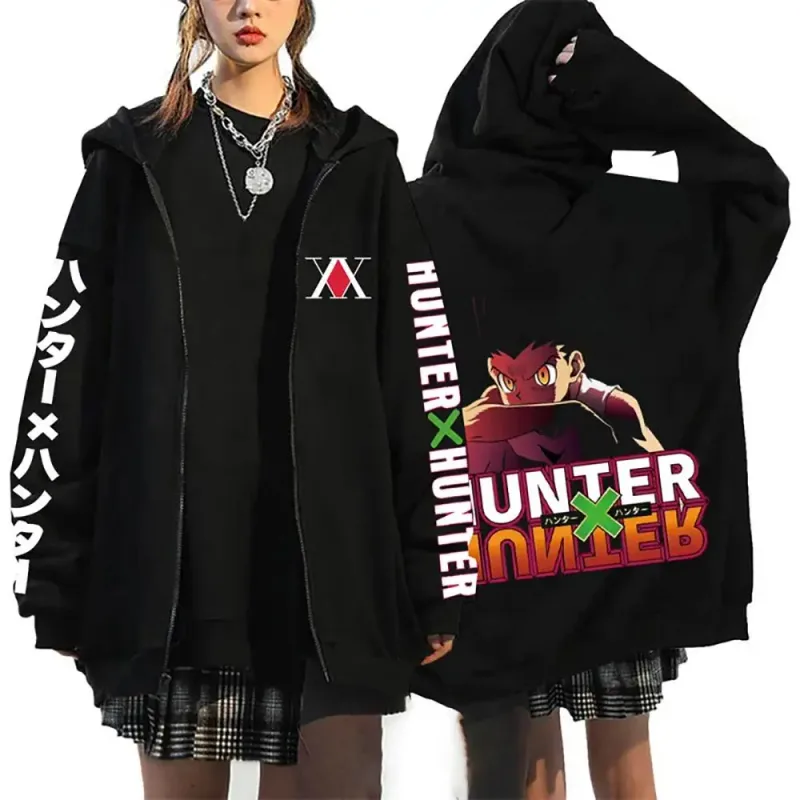 Unisex Anime Hunter X Hunter Killua Zoldyck Gon Print Hoodie Zip Hoodies Loose Casual Streetwear Men And Women Classic Simple — image 44