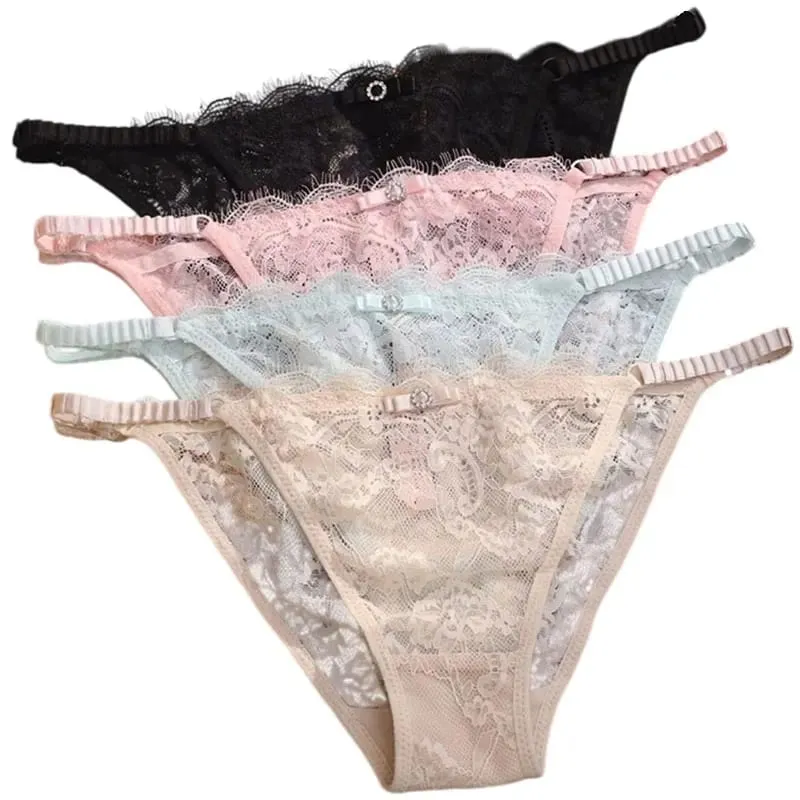 Kant Vrouwen Ondergoed Mini Slipje Fancy Elegante Slips Sexy Transparante Vrouwelijke Lingerie Intieme Kleding Lage Taille G-String — image 2