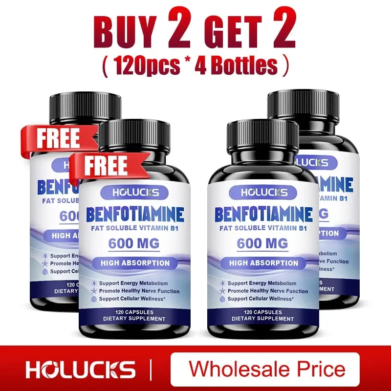 Benfotiamin 600 mg | Hervorragende Absorption von Vitamin B1 für Energiestoffwechsel und Nervengesundheit | 120 Kapseln Nahrungsergänzungsmittel — image 11