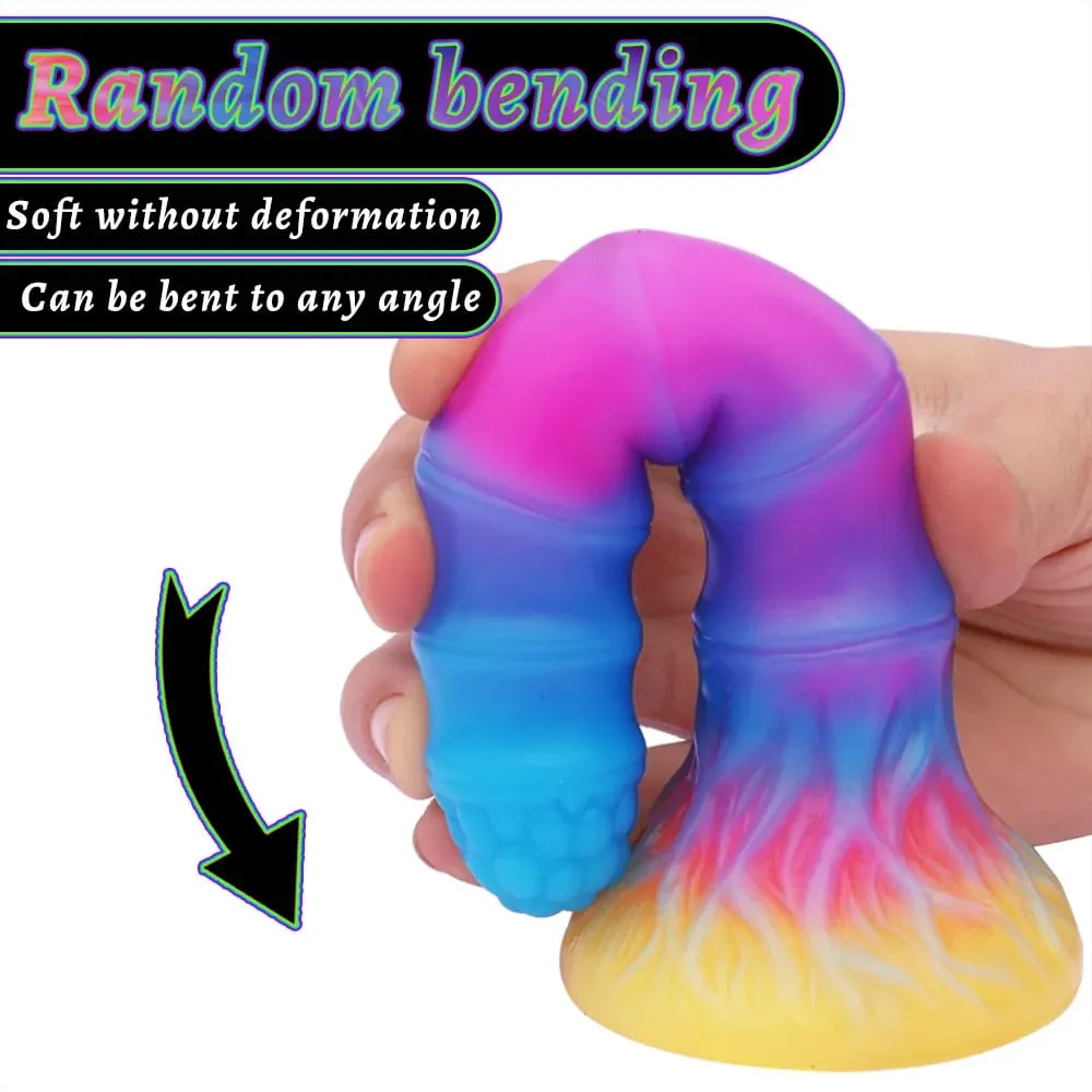Sumbat Anal Bercahaya Malam Realistis Dildo Naga Monster Bercahaya untuk Wanita Pria Penyumbat Pantat Seksi Bentuk Anjing Mainan Seks untuk Pasangan — image 4