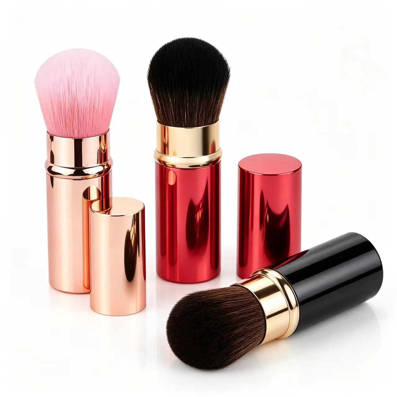 Travel-ready Portable Telescopic Makeup Brushes Set - Metal Handle para sa Blush Contouring Powder Perpektong Compact Size para sa On-the-G — image 2