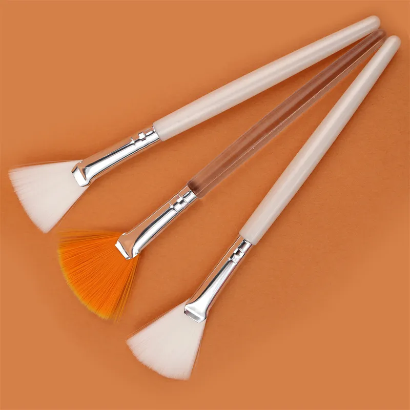 Practical Facial Brushes Fan Makeup Brushes Portable Mask Brush Cosmetic Tools for Women Flexible Facial Soft Mask Applicator — image 3