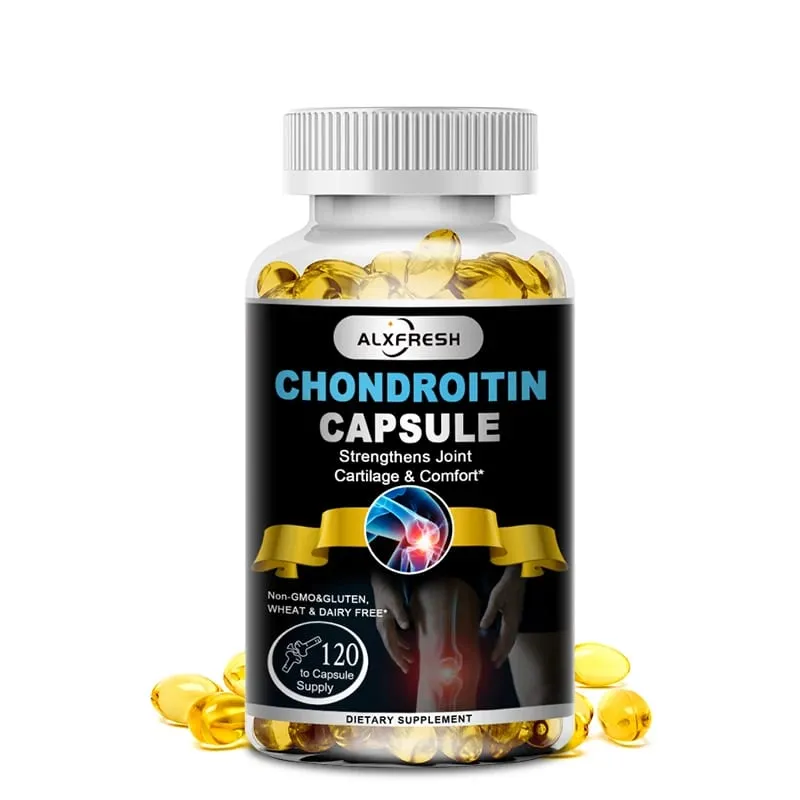 Alxfresh Chondroitin Glucosamine Capsules Turmeric Tablet for Knee Joint Health Bone Quickly Nutrition Supplement