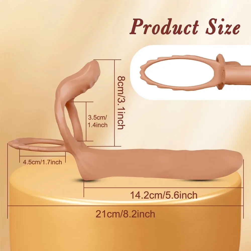 สอดใส่คู่Vibratorสำหรับคู่แหวนอวัยวะเพศชายSemenแหวนอวัยวะเพศชายขยายเรียลไทม์Vibratingเพศของเล่นสำหรับผู้ชายผู้ใหญ่ — image 3