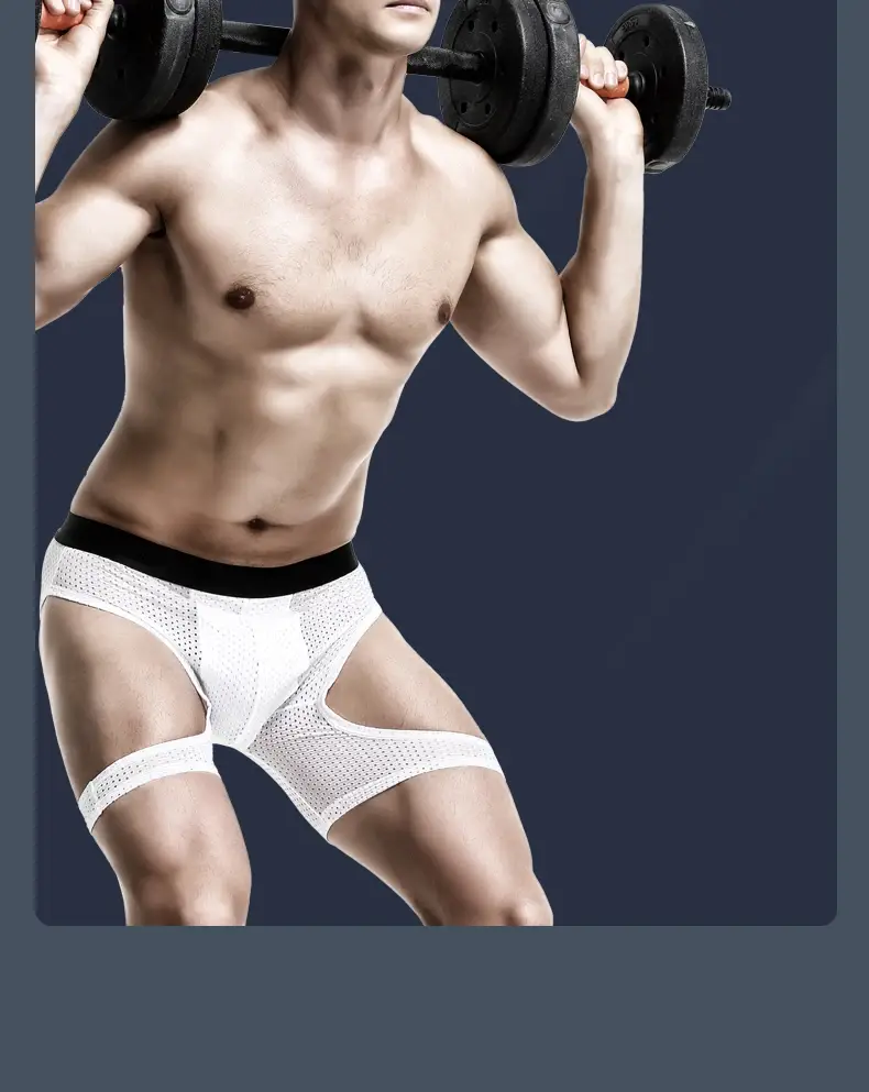 Sports Underwear Men's Fitness Ice Silk Thin Training Quick Drying Running Extended Anti-Wear Leg Non-Wearing Boxer Briefs — image 20