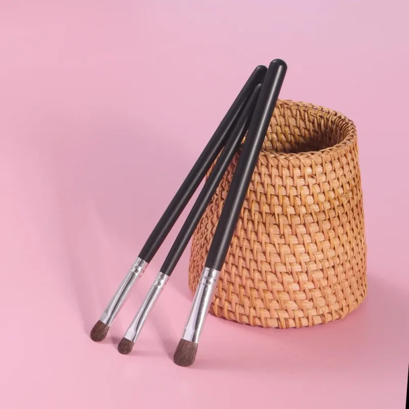 OVW Eye Brushes Set 3pcs Horse Hair Makeup Brush Eyeshadow Blending Brush Kits MM3TZ