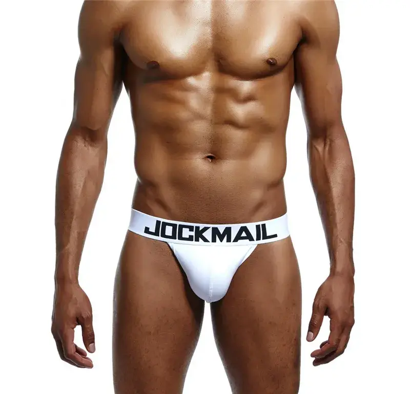 6PCS/Lot Fashion Breathable Cotton Mens Jockstrap Underpants G String Thongs Men Underwear Lingeries for Gay Calzoncillo Hombre — image 1