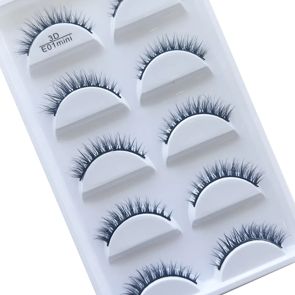5 Pairs 3D Mink False Eyelashes Soft Lashes Cat Eye Eyelash Makeup Faux Cils Cilios Maquiagem H13 MINI CAT E01 — image 6
