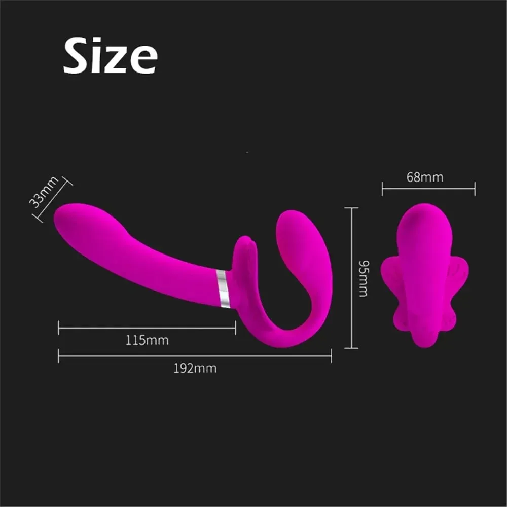 Strapless Strap-on Dildo Vibrators for Women Double-heads Vibrating Penis Lesbian Erotic Toys for Adult Sex Toys for Couples — image 6