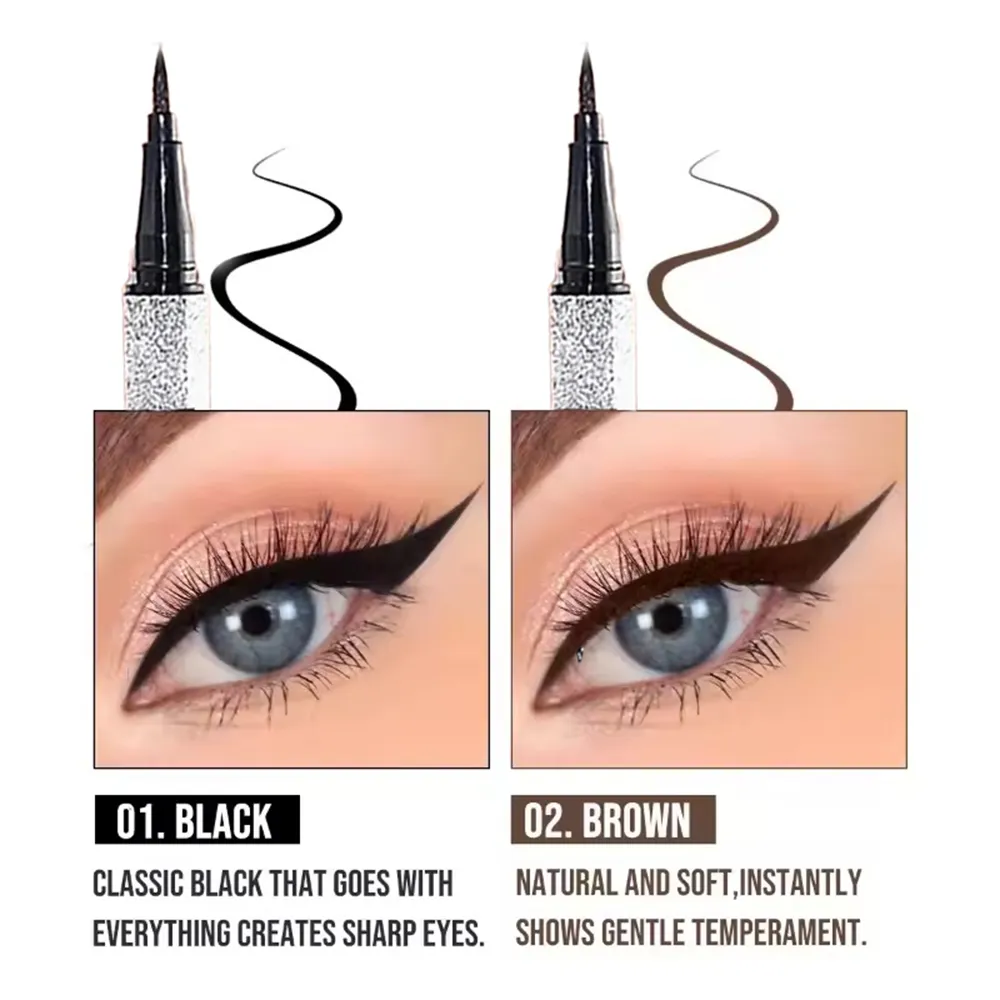 Starry Eyeliner Pen Waterproof & Smudge-Proof Quick-Dry Long-Lasting Matte Finish Multi-Look Eye Makeup Safe for All Skin Types — image 4