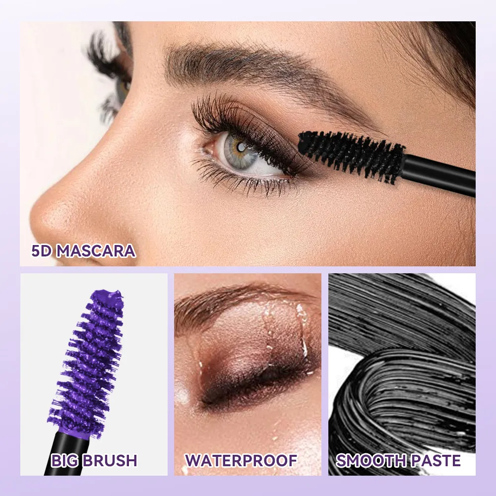 5D Mascara Waterproof Long Lasting Volumizing Curling Lengthening Smudge Proof Colored Eye Make Up Party Festival Cosmetic — image 3