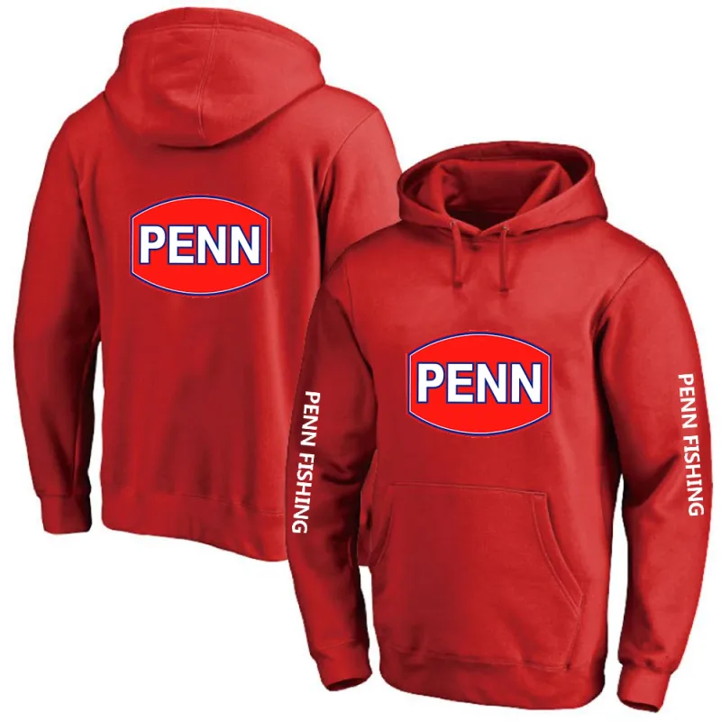 2024 New Printing Men Penn Fishing Reel Spring and Autumn Solid Color Pullover Hoodies Loose Fashion Clothing Hooded Tops — image 8