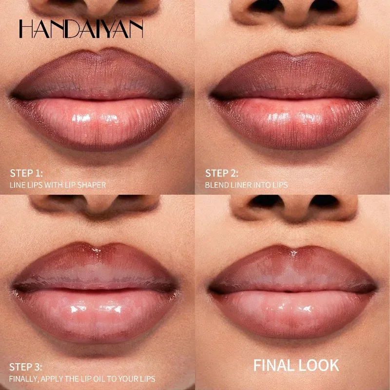 Double-headed Liquid Lip Gloss Pen Lip Contour Liner Oil 2 in 1 Lip Glaze Long Lasting Moisturizing Plumping Lips Stain Makeup — image 7