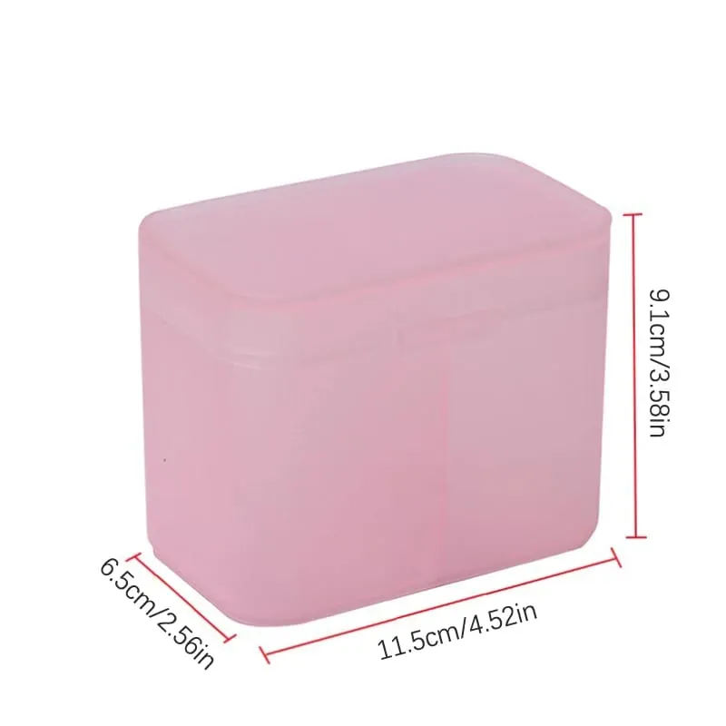 Cotton Pads Swab Nail Wipes Makeup Brushes Organizer Storage Box Holder Container Case Independent Double-Compartment — image 6