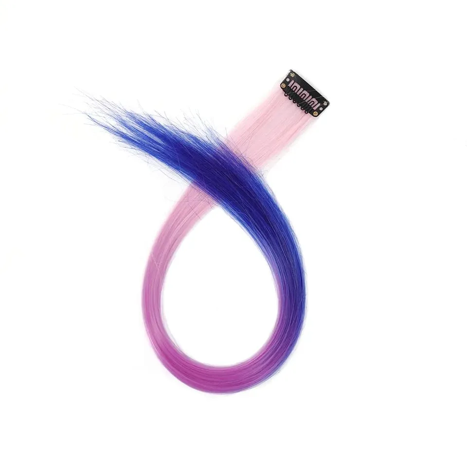 20 Inch Synthetic Multicolor Hair Extensions For Cosplay Party Y2K Style Hair Accessories Halloween Christmas — image 26