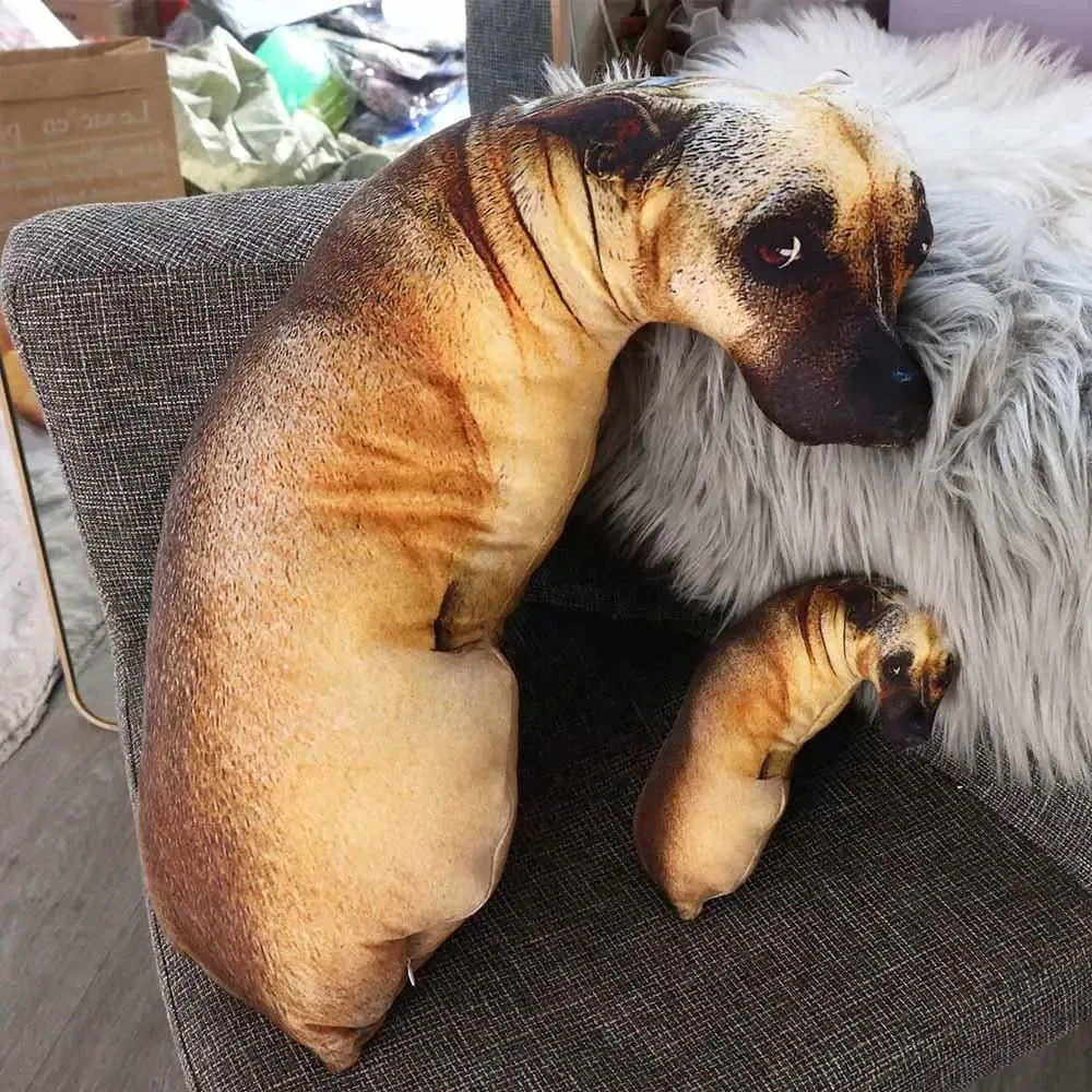 Toy 3D Lifelike Animal Throw Pillow Soft Plush Dog Pillow Creative Cushion Office — image 2