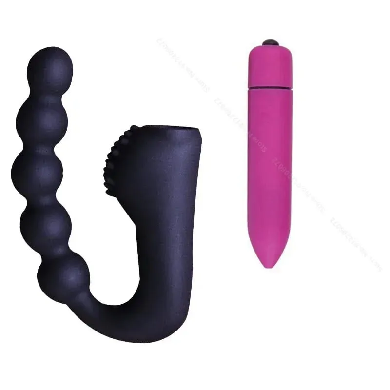Beads Vibrating Prostate Massager Anal Plug Waterproof Motors 10 Speeds Stimulation Butt Anus Silicone Men Women Sex Toys