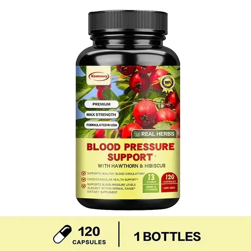 Soutien de la tension artérielle – Soutient la santé cardiovasculaire, stimule l'énergie et l'immunité pour la santé cardiaque – avec aubépine et hibiscus — image 8