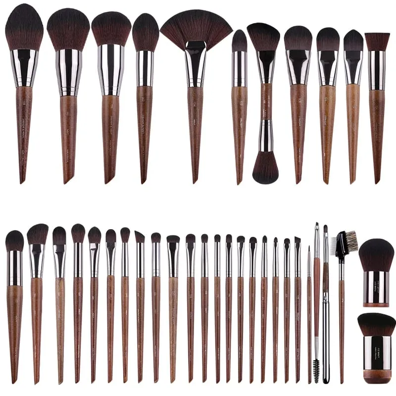 2pc/35pcs MF Natural Wood Soft Makeup Brushes Powder Foundation Concealer Make Up Brush Blush Synthetic Hair Shadow Tools