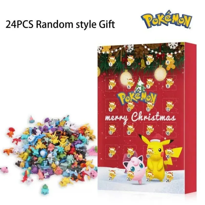 24PCS/Set Pokemon Christmas Advent Calendar Cute Pikachu Charizard PVC Small Anime Figure Surprise Box Birthday Halloween Gift — image 2