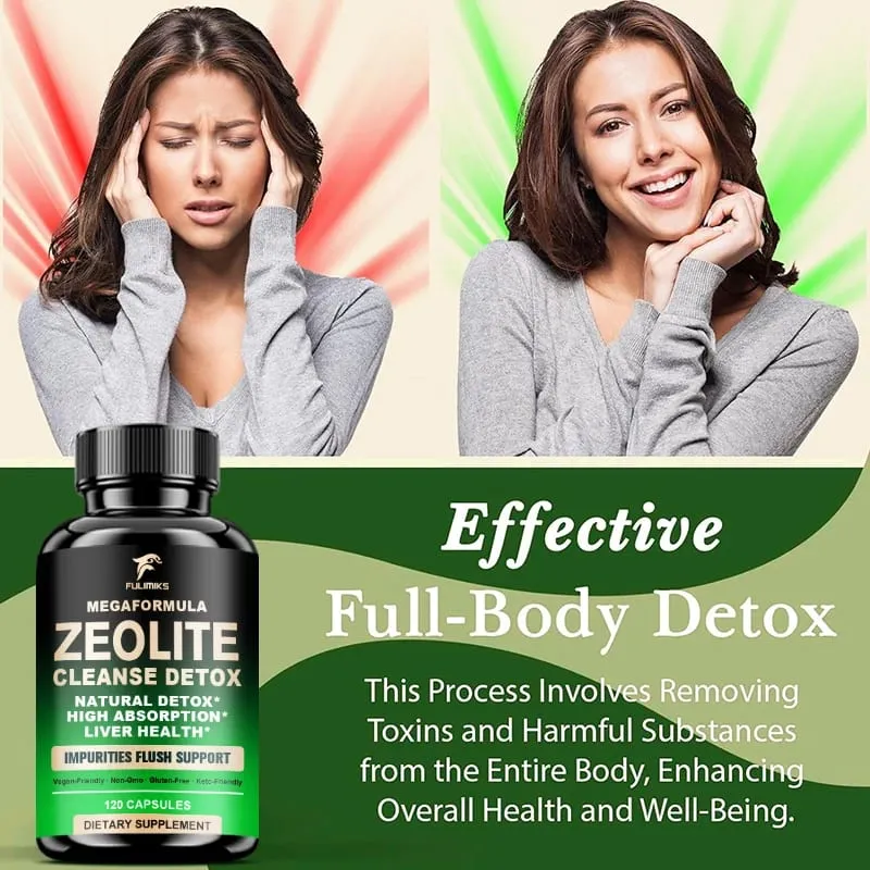 Acquista 2 Ricevi 2 gratis! Zeolite Cleanse Detox Capsule Argilla Clinoptilolite per la rimozione di metalli pesanti e tossine Pulizia naturale di tutto il corpo — image 5