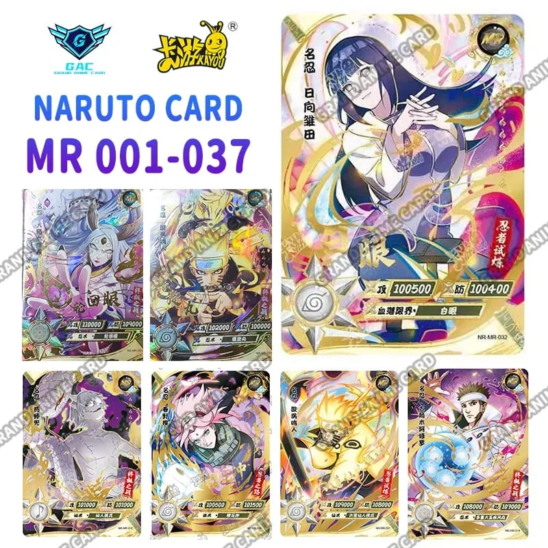 Kayou Genuine Anime Naruto Card MR Full Series No.001-037 Gaara Naruto Uzumaki Kimimaro Jiraiya Tsunade Collection Card Toy Gift — image 1