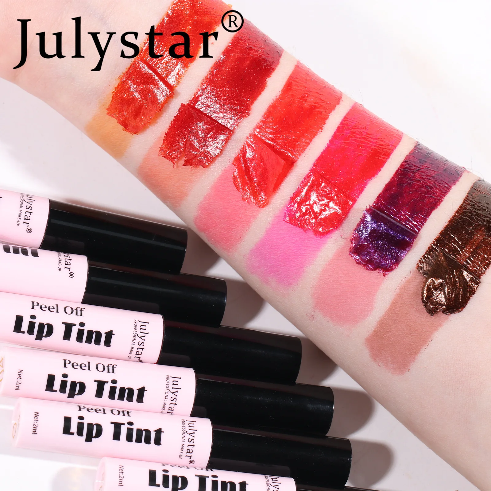 Julystar Peel Off Liquid Lipstick 6 Color Waterproof Lasting Matte Pink Lip Gloss Moisturizer Tear-off Lip Stain Cosmetic Makeup — image 5
