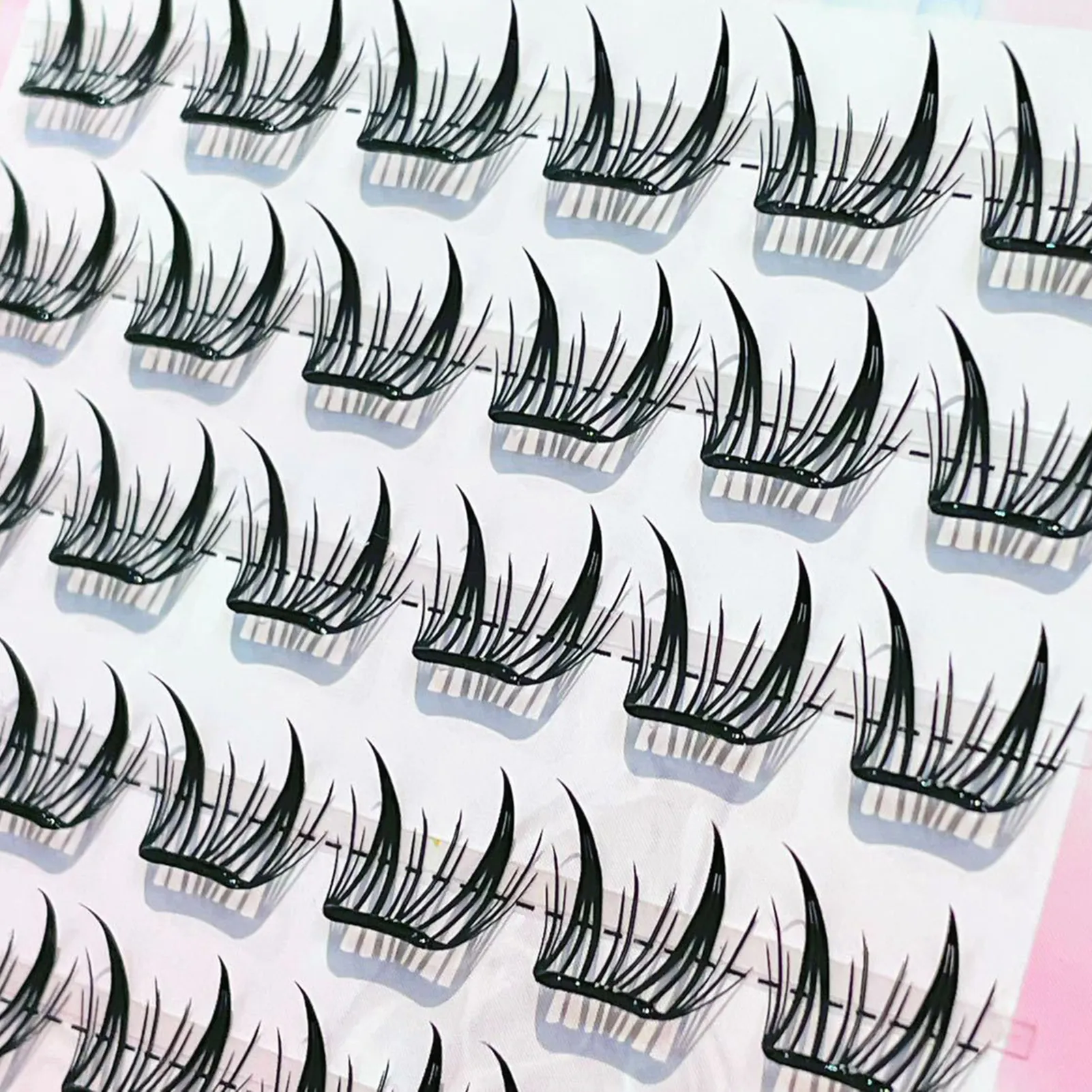 Umělé řasy C Curl Natural & Wispy Lash Wisps Samolepicí řasy Manga Perfektní pro dívky Night Out Eye Makeup Tools — image 4