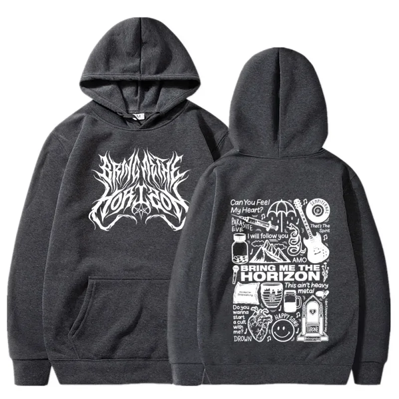 BringMe TheHorizon Merch Hoodies Heavy Metal Rock Band Oversized Sweatshirts Men Women Clothing Casual Vintage Jackets Coat — image 7