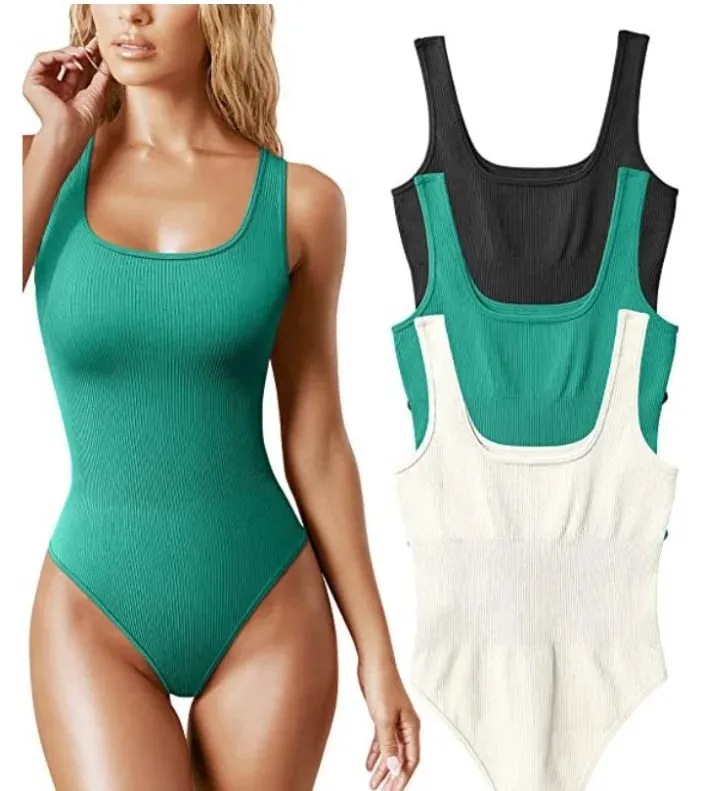 summer solid sexy bodycon women bodysuits female Knit slim casual bodysuit chic lady club short playsuits femme — image 16