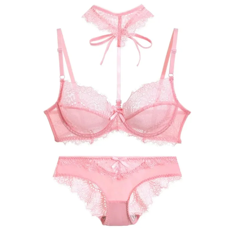 2024 Sexy Red White Purple Pink Black Beige Underwear Plus Size Lingerie 34/75 36/80 38/85 40/90 42/95 44/100 BCDE Cup Bra Sets — image 2