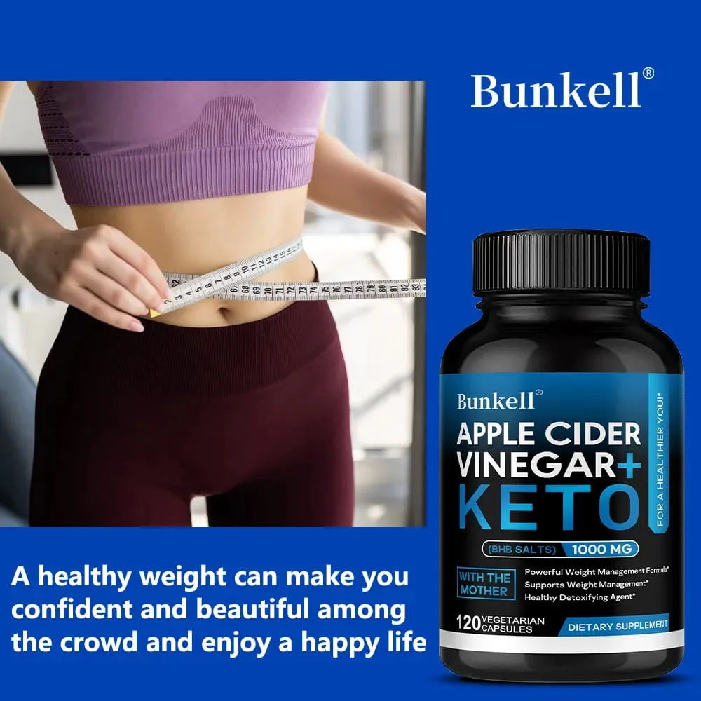 Keto-Apfelessig-Kapseln 1000 mg unterstützen die Stoffwechselfunktion, die Verdauung, das Appetitmanagement und die Körperreinigung — image 3