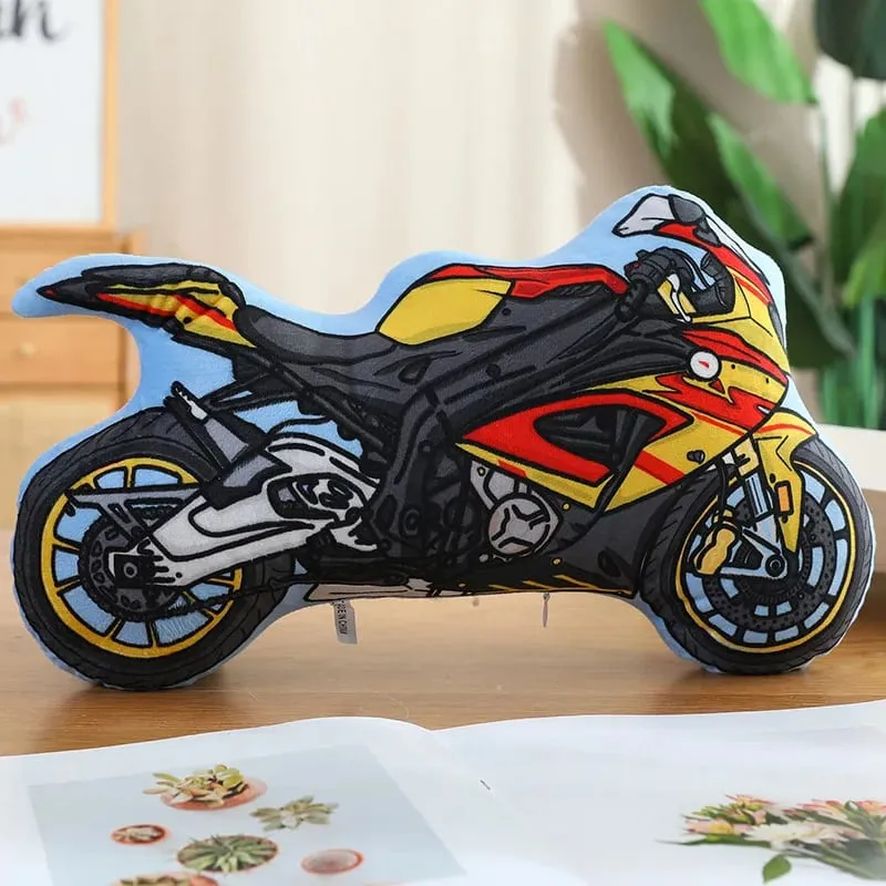 Public Transportation Colorful Plush Pillow Stuffed Excavator Motorbike Tank Airplane Sofa Room Decor Cushion Men Present — image 16