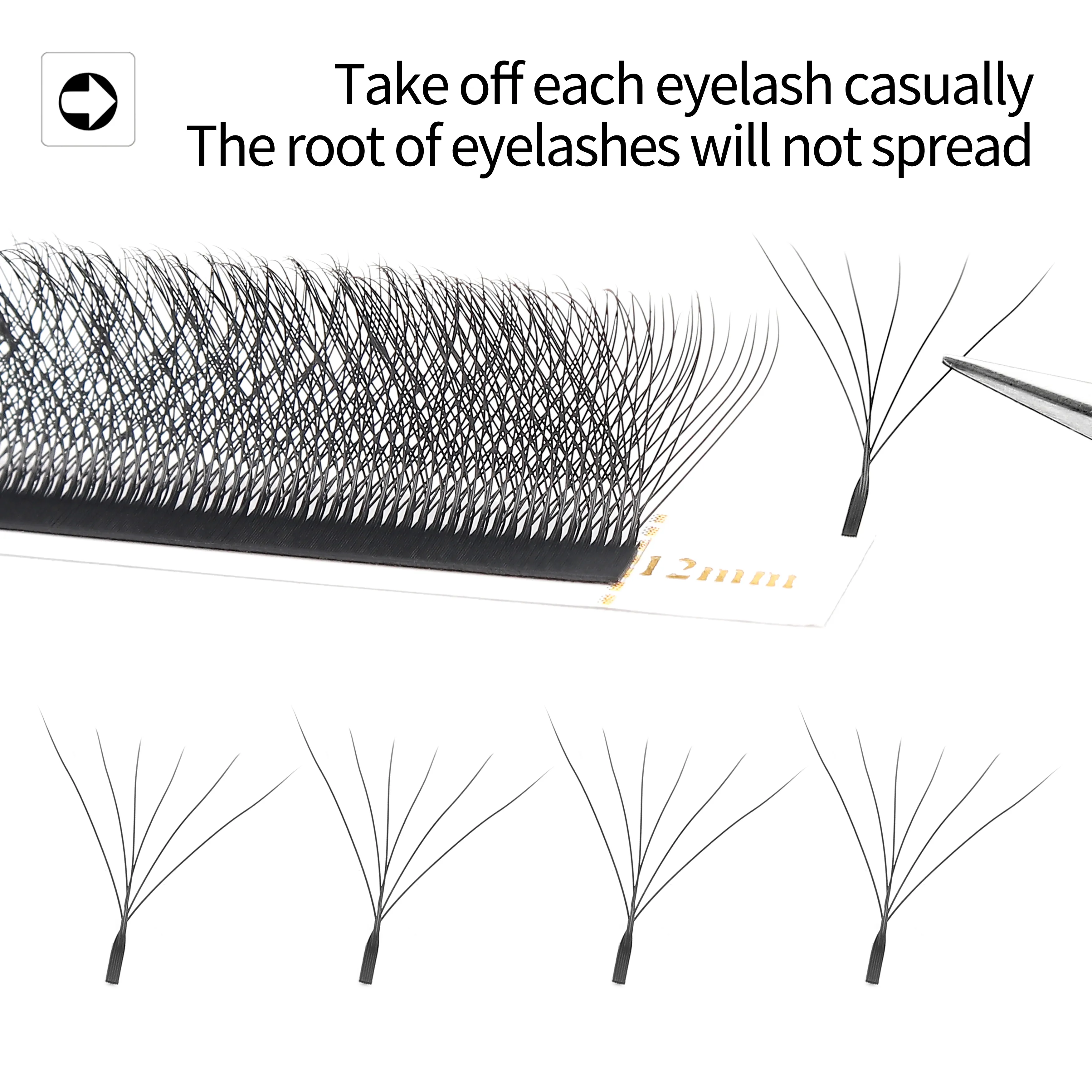 W Shaped Bloom 2D 3D 4D 5D 6D 7D 8D Automatic Flowering Premade Fans Eyelashes Extensions Natural yy Individual Lashes — image 6