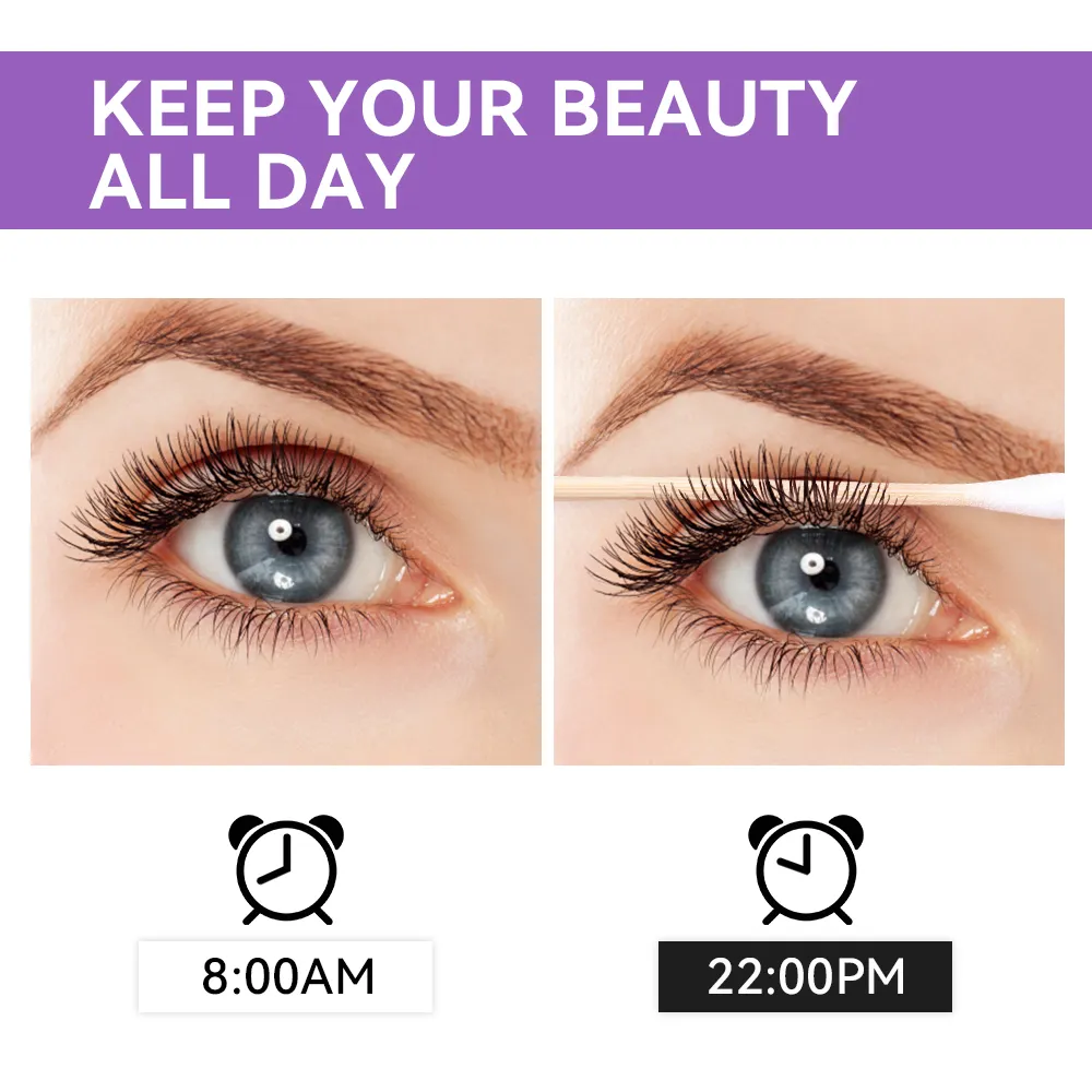 Lakerain 5D Mascara Eyelashes Lengthening Long-Lasting Intense Black Waterproof Nourishing Smudge-Proof Mascara Eye Makeup — image 4