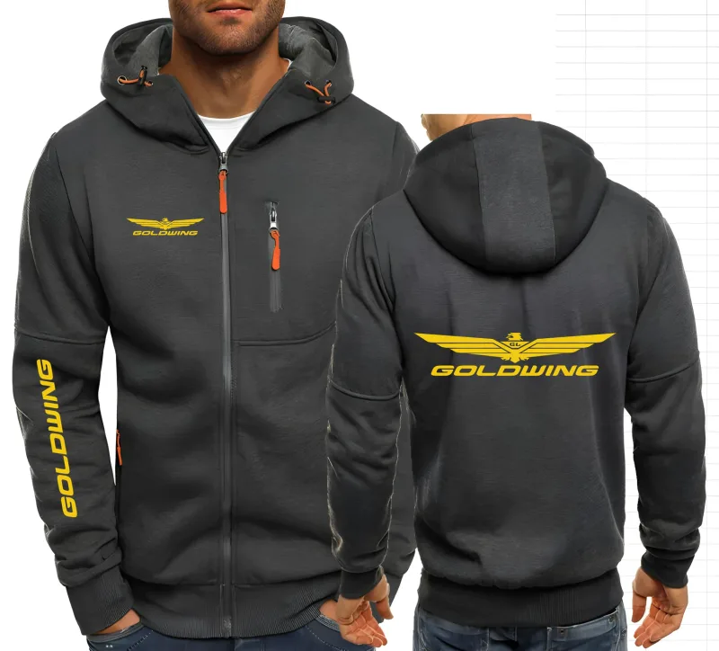 Golden Wing 1500 1800 Motorcycle Men's Hoodies Sweatshirt Zipper Hooded Sweatshirt Men Clothing Sportswear Casual Jacket S-4XL — image 4