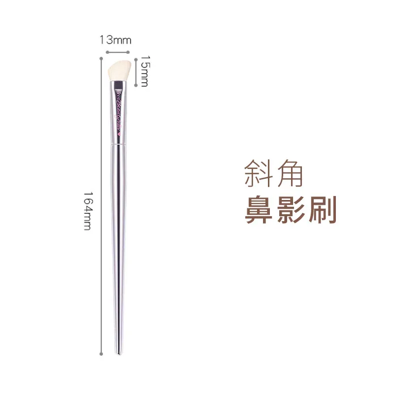 Silver High quality full functional Makeup brushes Foundation Powder Blusher Highlight Eyeshadow Flat eyebrow Make up brushes — image 19