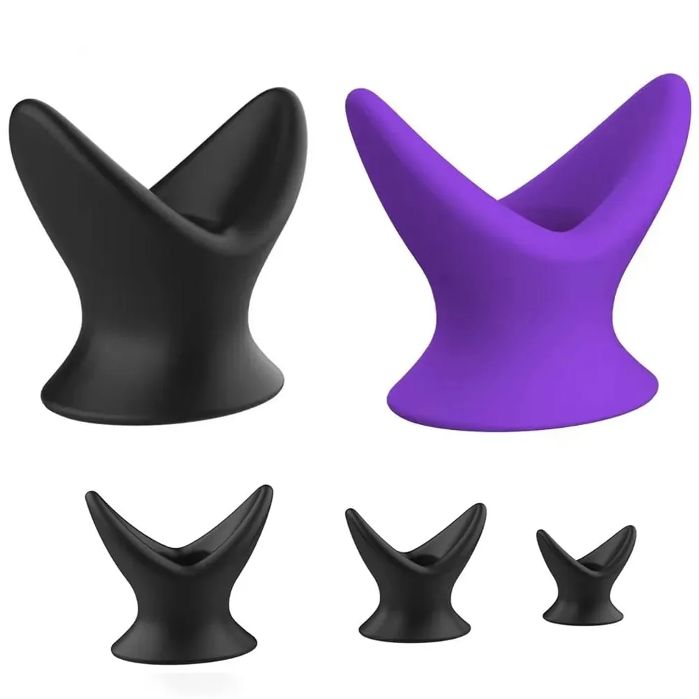 Silicone Anal Butt Plug Trainer Hollow Tunnel Anal Dilator Men Gay Vaginal Speculum Adult Sex Toys for Beginner Woman Female — image 1