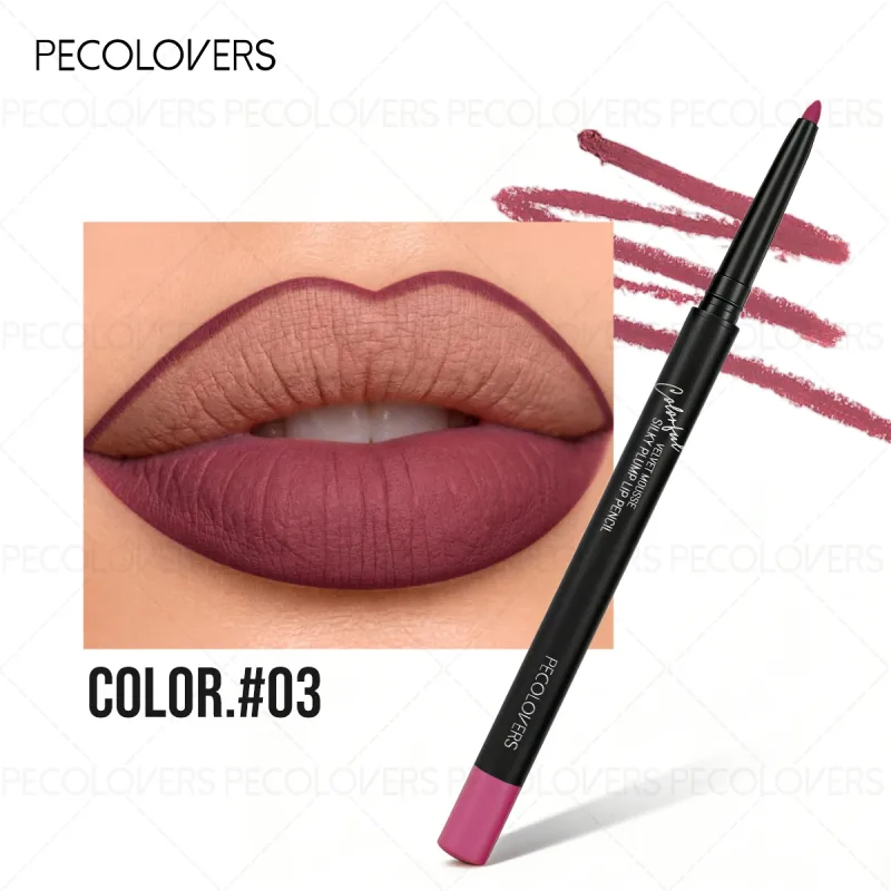Matte Lip Liner Natural Lipstick Pen for All Light Types Accurate Defind Lip Lines Nude Pink Beige Red Tones Daily Makeup