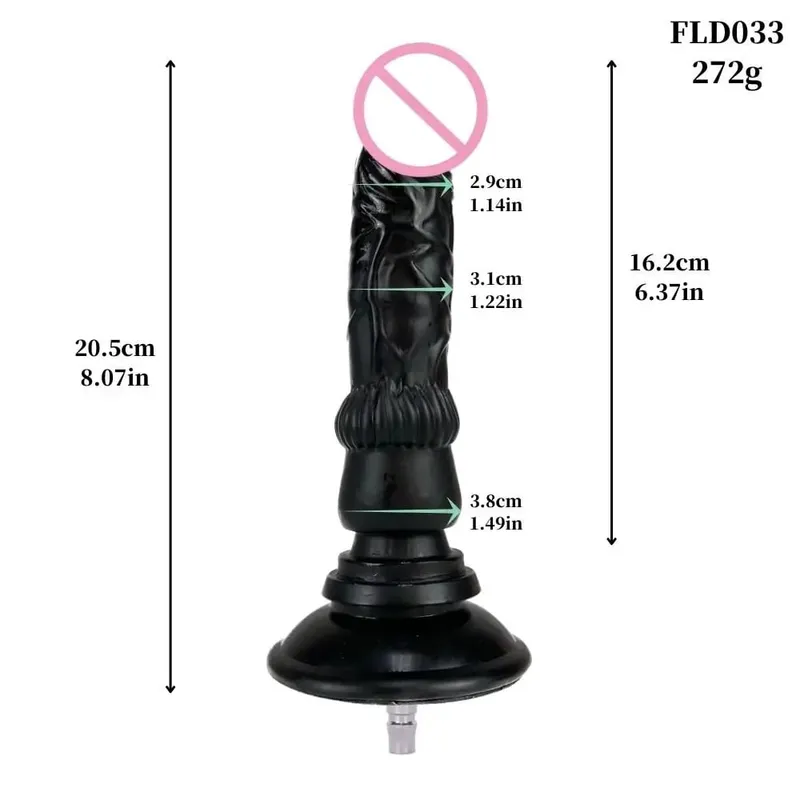 Sex Machine Big Black Dildos Quick Connector masturbation Vibrator Realistic Dildos For Women Attachments Sex Toy for Adults — image 21