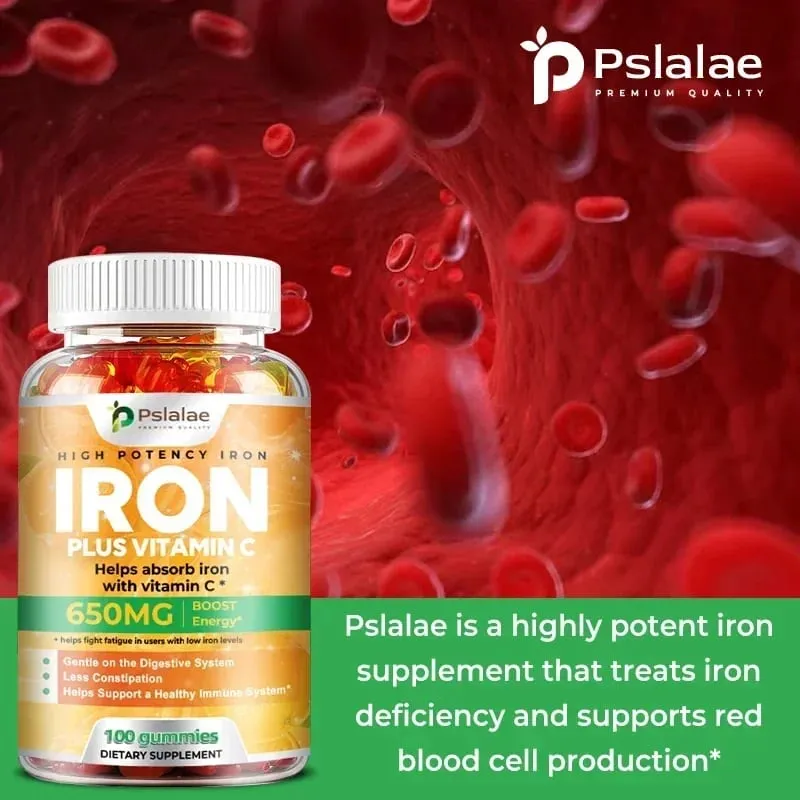 Iron Gummies 650 Mg - Supports Red Blood Cell Production Promotes Absorption Relieves Fatigue Improves Energy Gluten-free — image 4