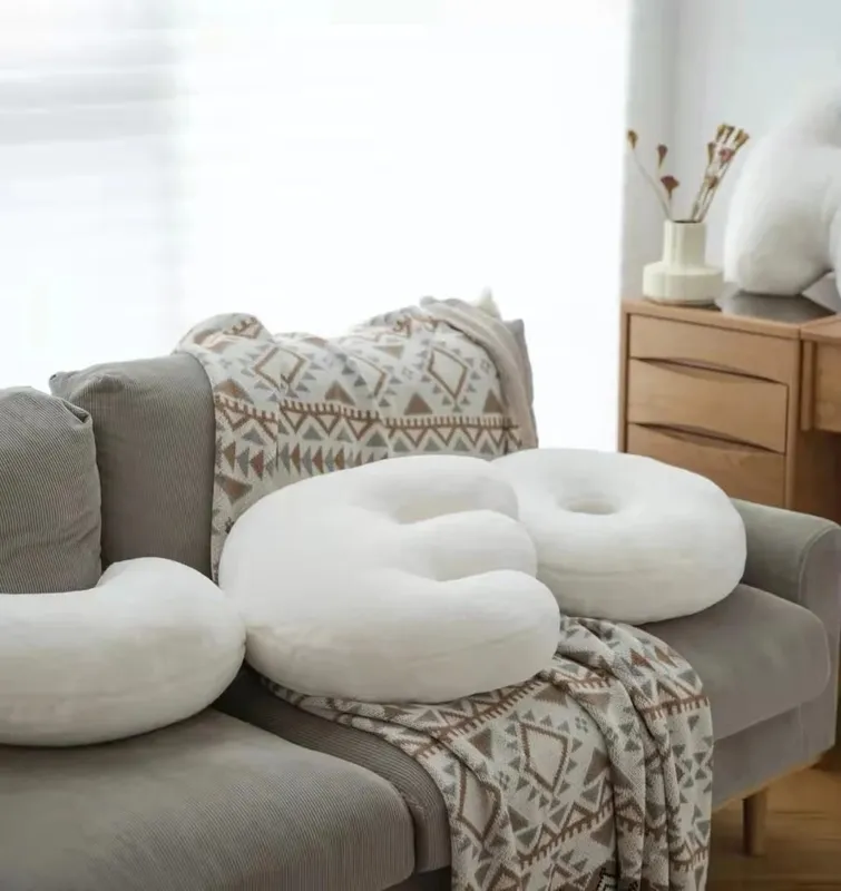 85CM Nordic Home Decor White Cushion Soft Plush Pillow For Sofa Chair Seat Love Shape Letter Cushions Decoractive Props Gift — image 5
