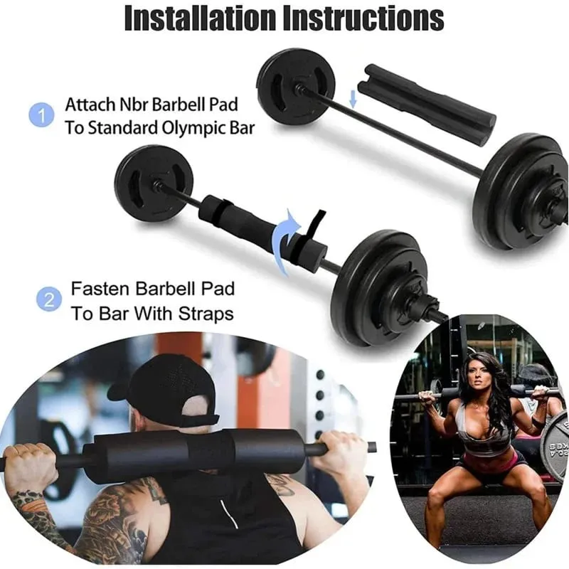Barbell Pad for Hip Thrust Squat Non‑Slip Thick Foam Bar Pad Weight Lifting Shoulder Protector Cushion for Bar Home Gym — image 6