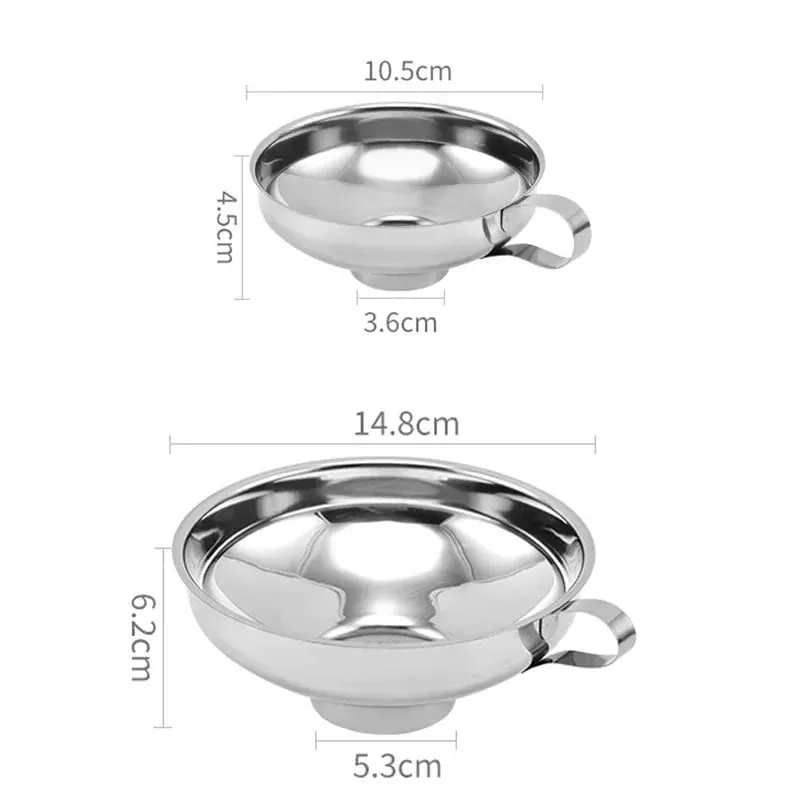 Premium Stainless Steel Kitchen Funnel Large Wide Mouth Design for Canning Jam Oil Liquid Pouring Household Use — image 6