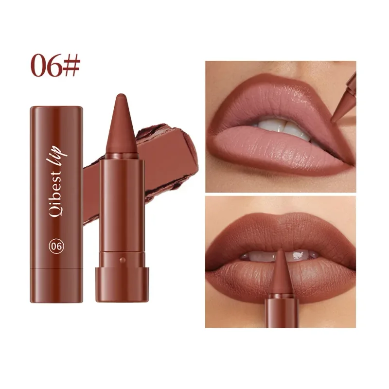 Matte Lipstick Pen Gradient Lip Liner Red Brown Velvet Contouring Pencil Lasting Waterproof Stick Sexy Women Makeup Lipliner