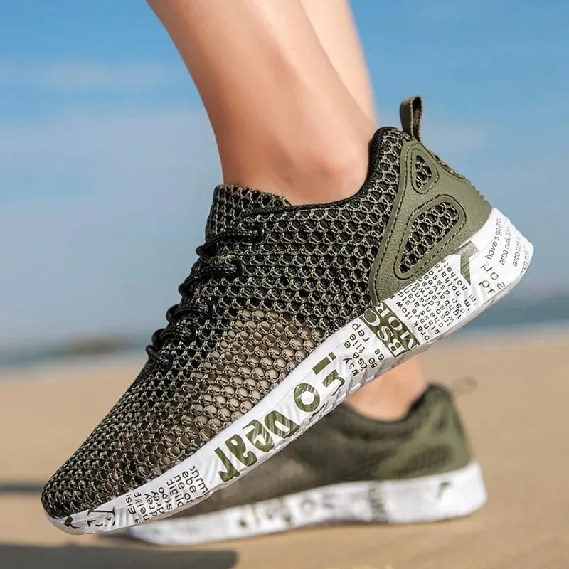 Men Aqua Shoes Summer Breathable Trekking Wading Beach Shoes Quick Drying Outdoor Fishing Wading Shoes Male Water Sneakers Light — image 9