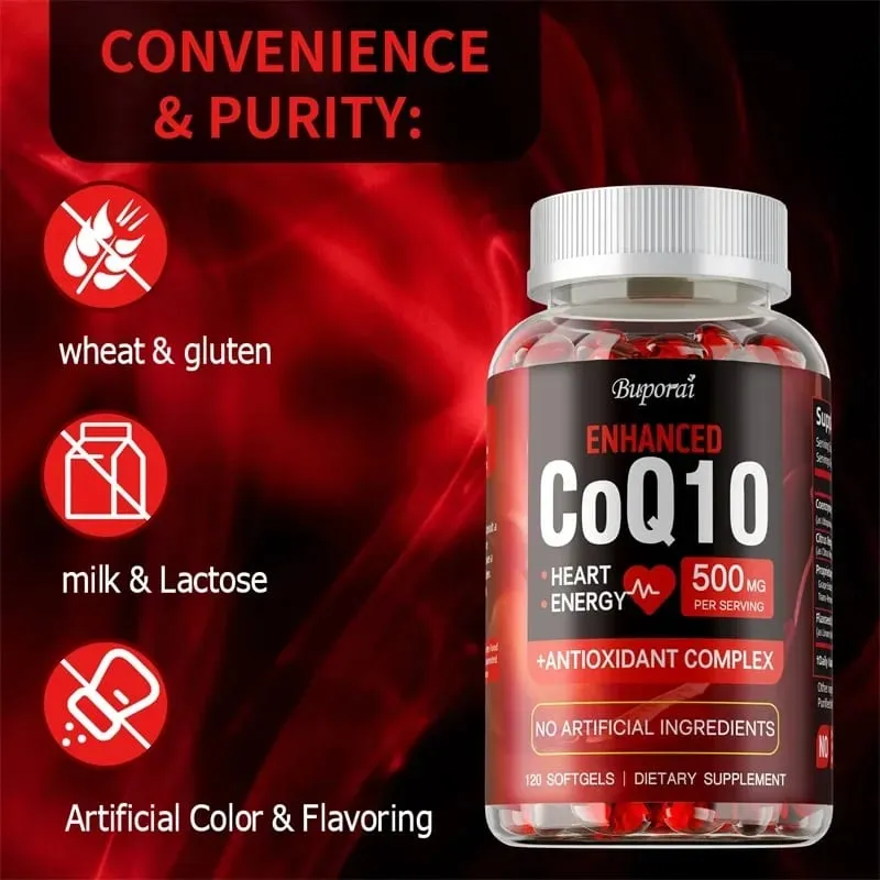 CoQ10-Ergänzung – Superabsorbierendes Antioxidans, gut für Herzgesundheit und Energieproduktion, Coenzym Q10-Vitamin — image 5